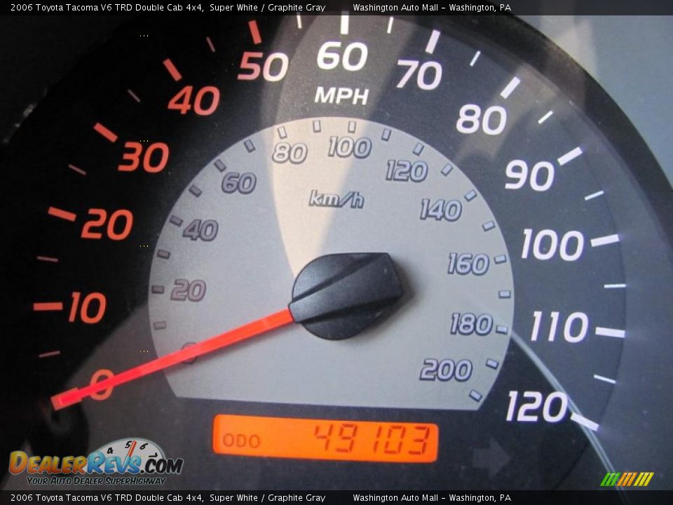 2006 Toyota Tacoma V6 TRD Double Cab 4x4 Super White / Graphite Gray Photo #20