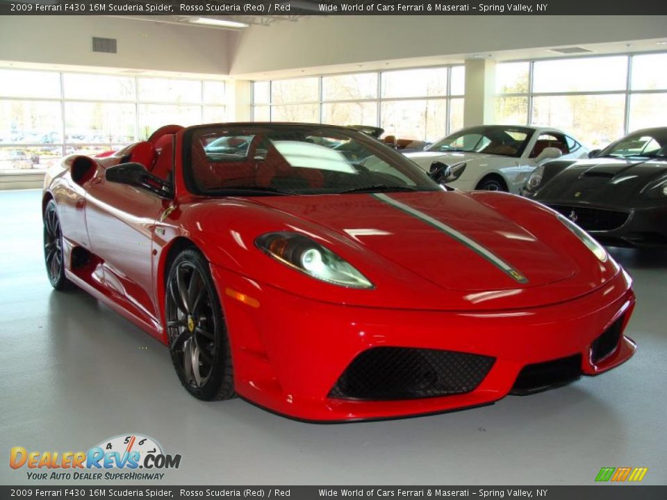 2009 Ferrari F430 16M Scuderia Spider Rosso Scuderia (Red) / Red Photo #3