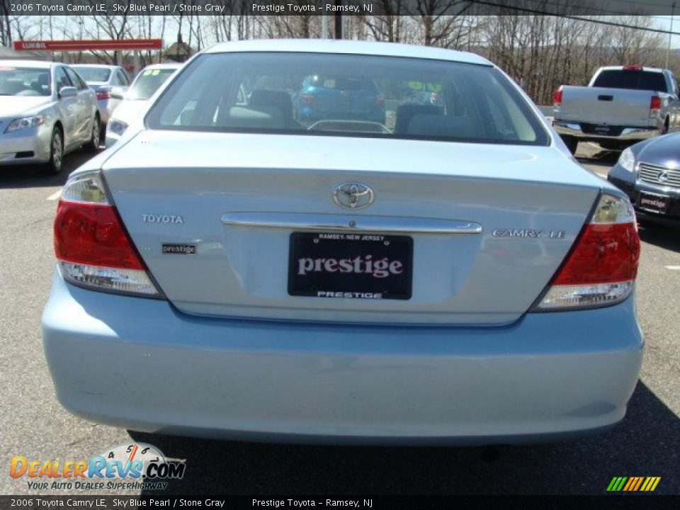 2006 Toyota Camry LE Sky Blue Pearl / Stone Gray Photo #5
