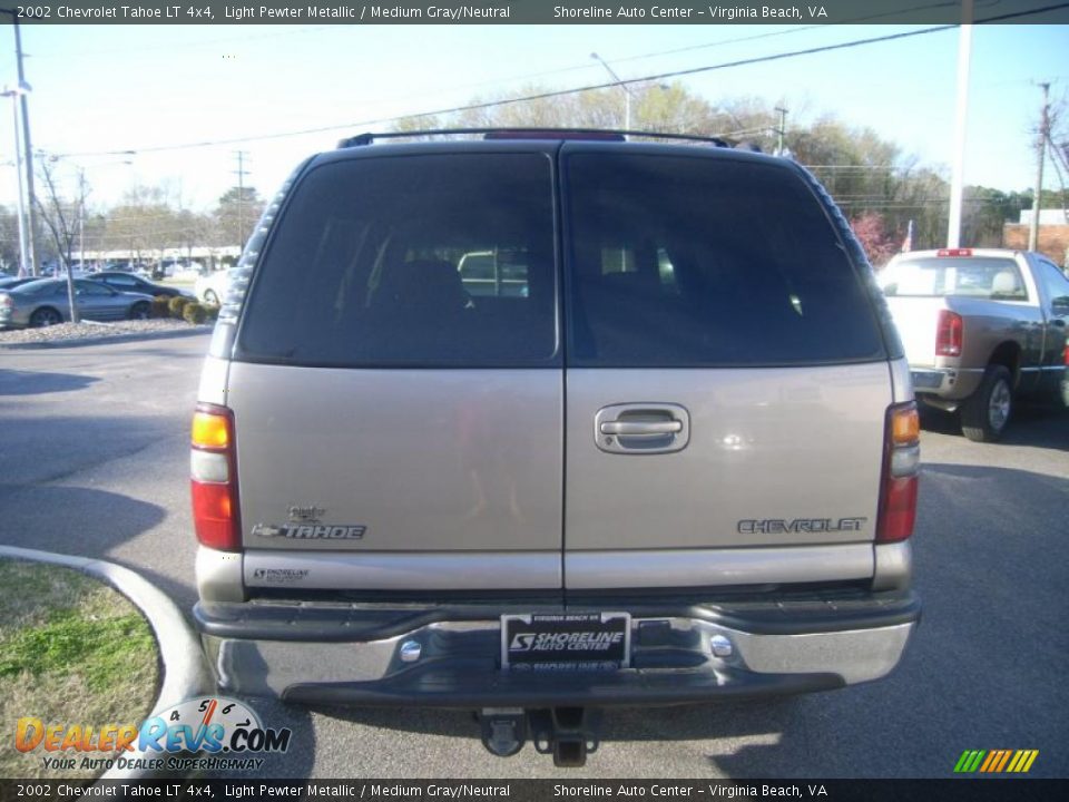 2002 Chevrolet Tahoe LT 4x4 Light Pewter Metallic / Medium Gray/Neutral Photo #4