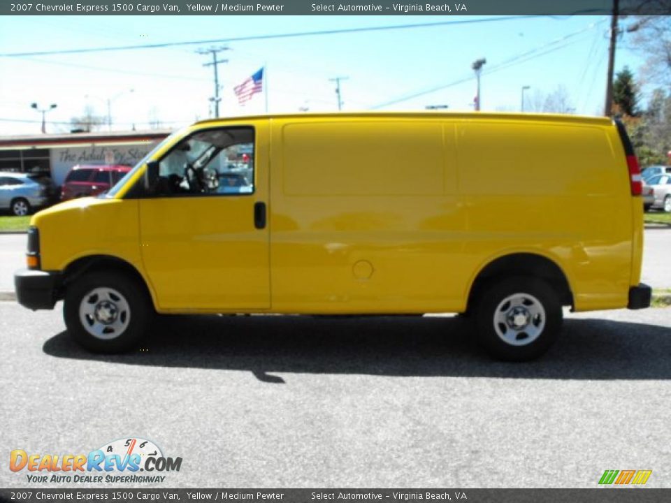 2007 Chevrolet Express 1500 Cargo Van Yellow / Medium Pewter Photo #1