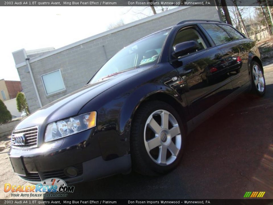 2003 Audi A4 1.8T quattro Avant Ming Blue Pearl Effect / Platinum Photo #1