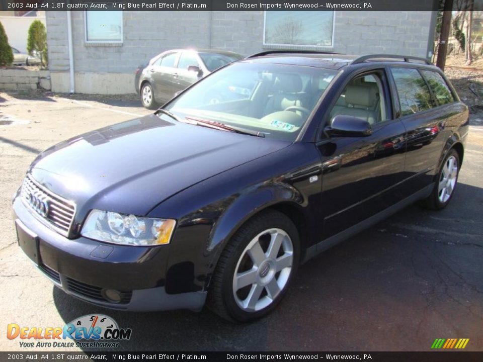 2003 Audi A4 1.8T quattro Avant Ming Blue Pearl Effect / Platinum Photo #2