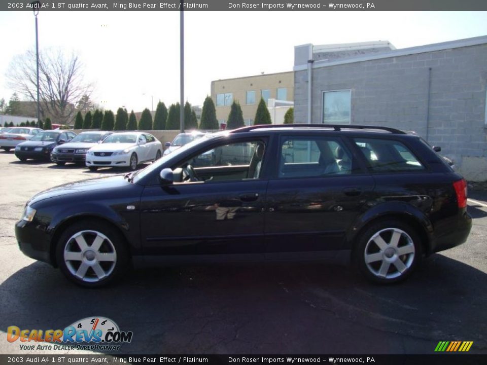 2003 Audi A4 1.8T quattro Avant Ming Blue Pearl Effect / Platinum Photo #10