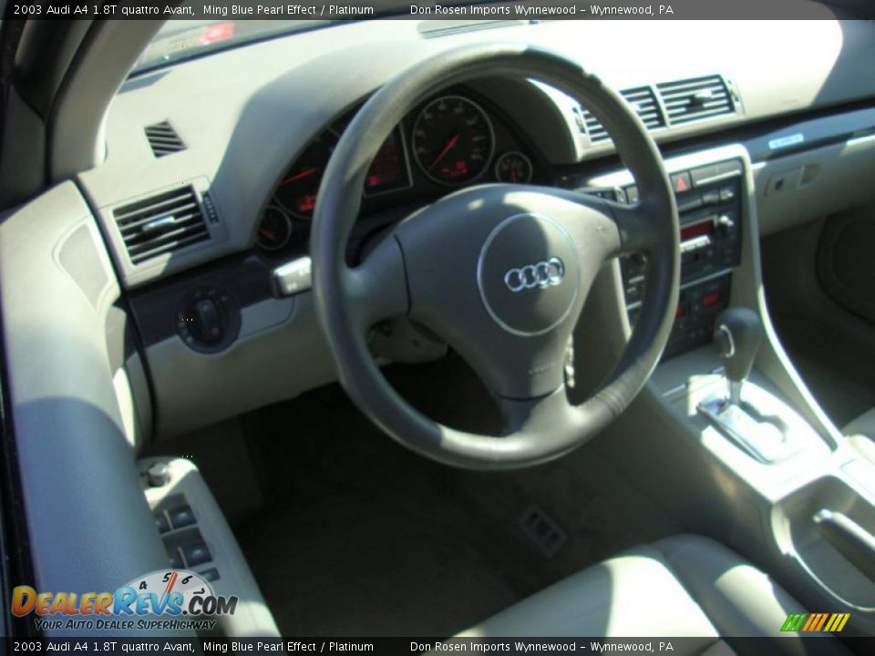 2003 Audi A4 1.8T quattro Avant Ming Blue Pearl Effect / Platinum Photo #11