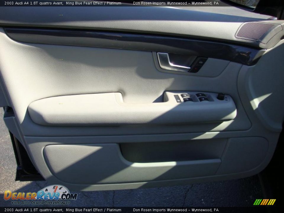 2003 Audi A4 1.8T quattro Avant Ming Blue Pearl Effect / Platinum Photo #13