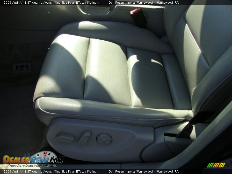 2003 Audi A4 1.8T quattro Avant Ming Blue Pearl Effect / Platinum Photo #15