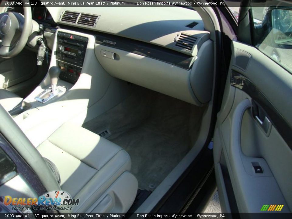 2003 Audi A4 1.8T quattro Avant Ming Blue Pearl Effect / Platinum Photo #17