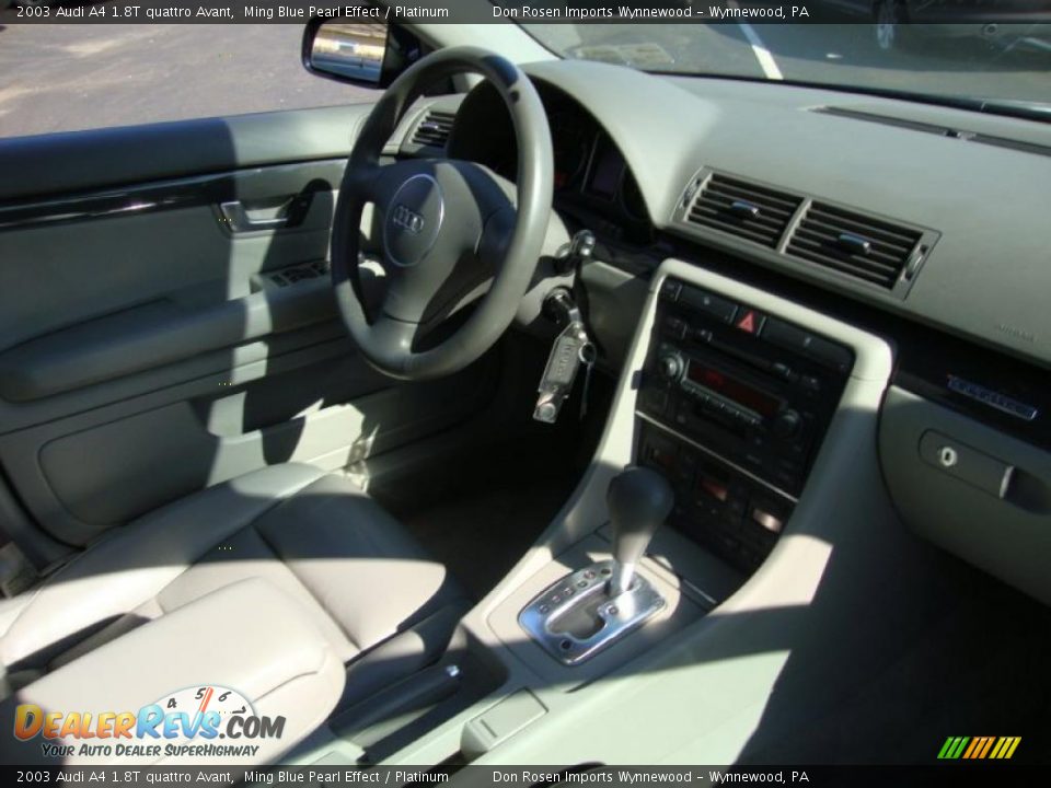 2003 Audi A4 1.8T quattro Avant Ming Blue Pearl Effect / Platinum Photo #18