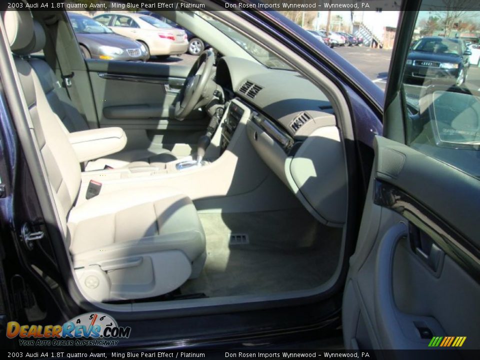 2003 Audi A4 1.8T quattro Avant Ming Blue Pearl Effect / Platinum Photo #19