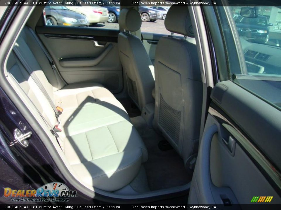 2003 Audi A4 1.8T quattro Avant Ming Blue Pearl Effect / Platinum Photo #20