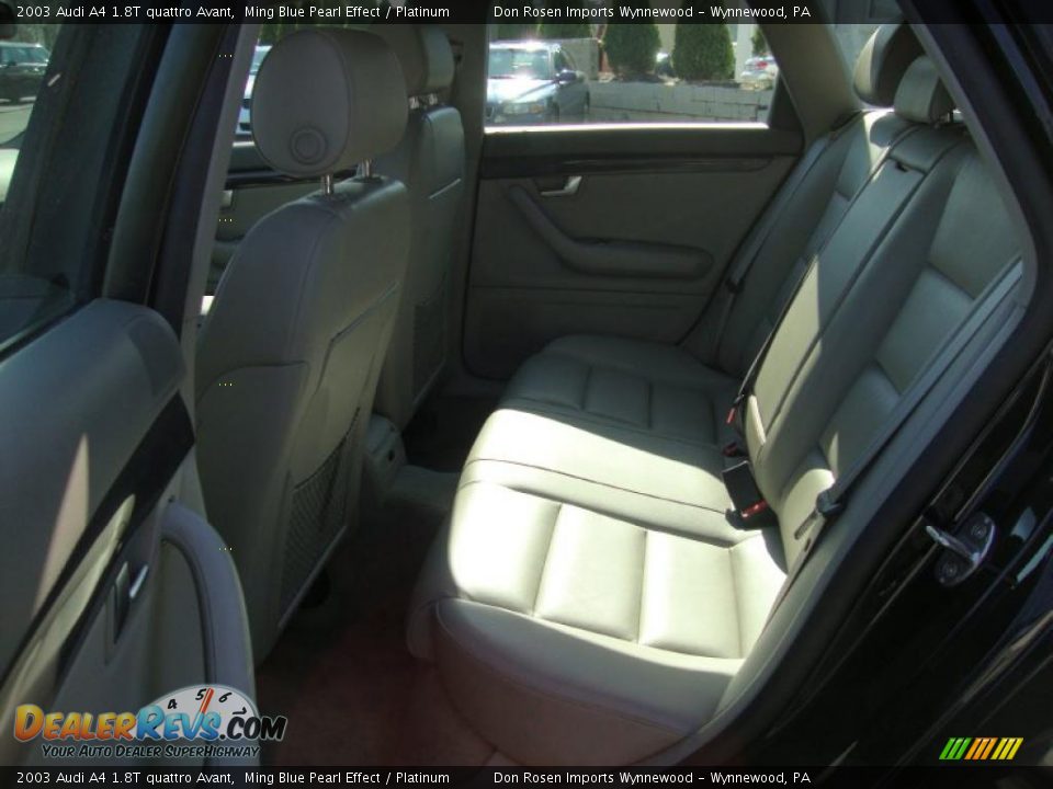 2003 Audi A4 1.8T quattro Avant Ming Blue Pearl Effect / Platinum Photo #21