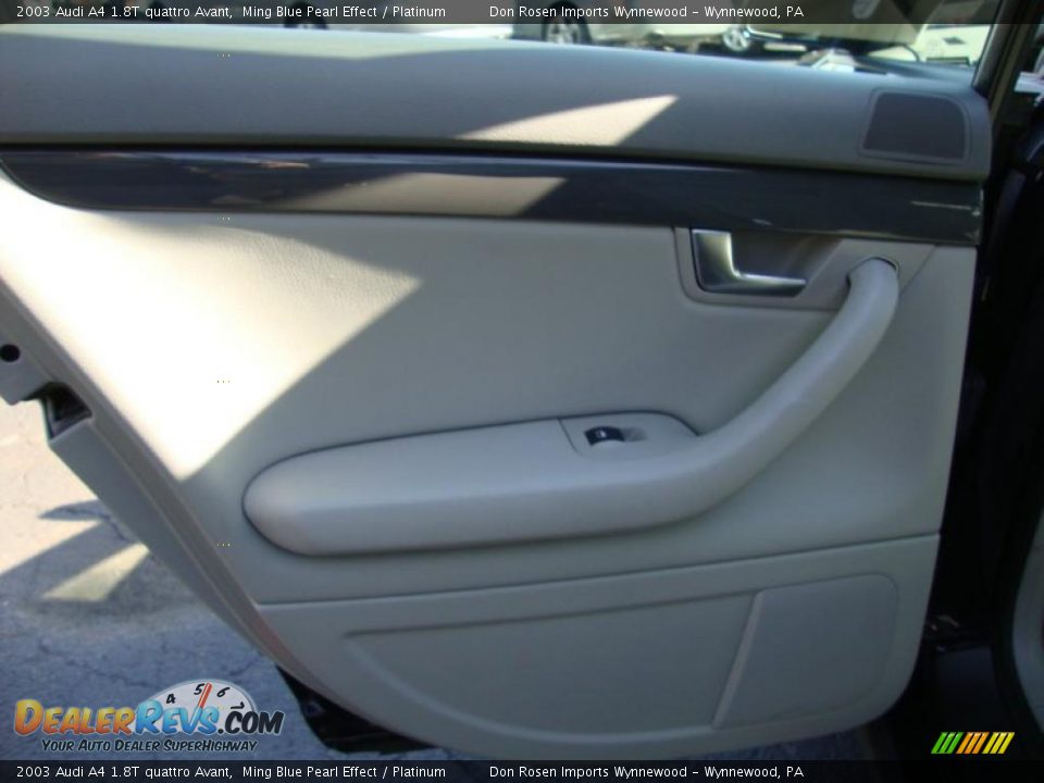 2003 Audi A4 1.8T quattro Avant Ming Blue Pearl Effect / Platinum Photo #22