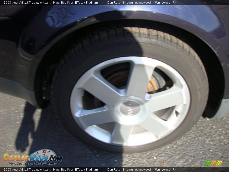 2003 Audi A4 1.8T quattro Avant Ming Blue Pearl Effect / Platinum Photo #24