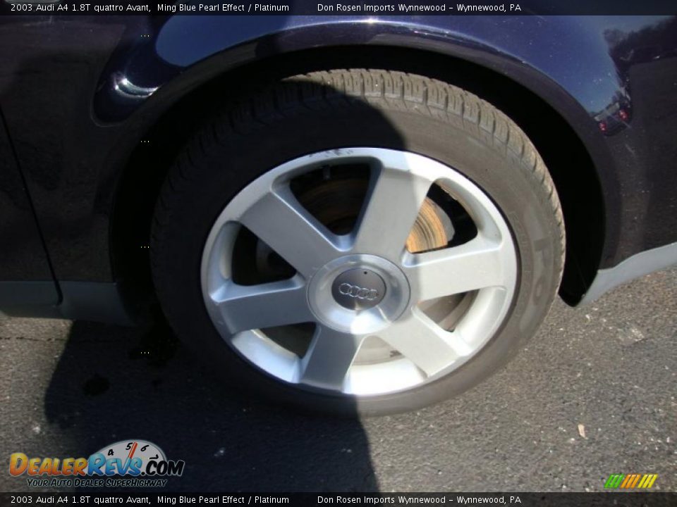 2003 Audi A4 1.8T quattro Avant Ming Blue Pearl Effect / Platinum Photo #25