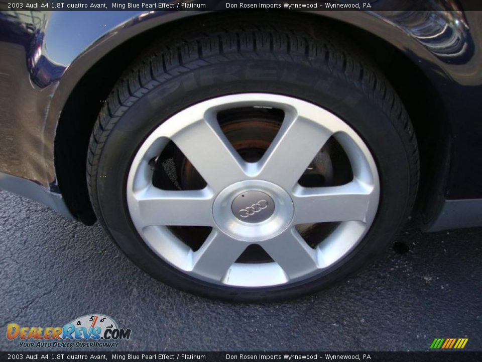 2003 Audi A4 1.8T quattro Avant Ming Blue Pearl Effect / Platinum Photo #26