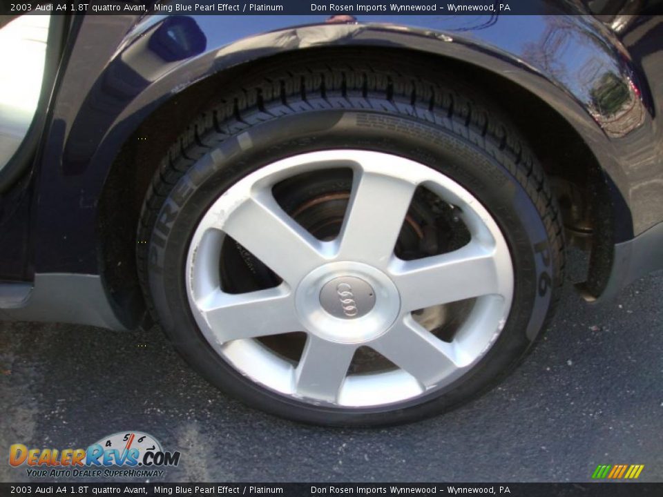 2003 Audi A4 1.8T quattro Avant Ming Blue Pearl Effect / Platinum Photo #27