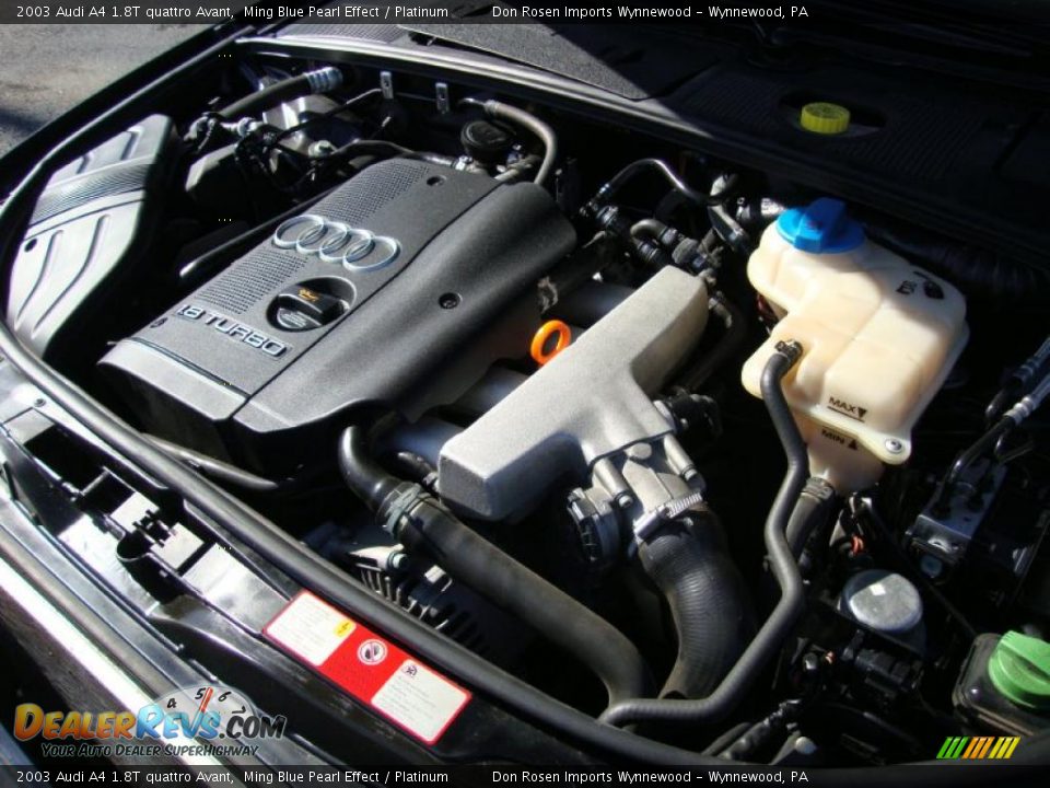 2003 Audi A4 1.8T quattro Avant Ming Blue Pearl Effect / Platinum Photo #33