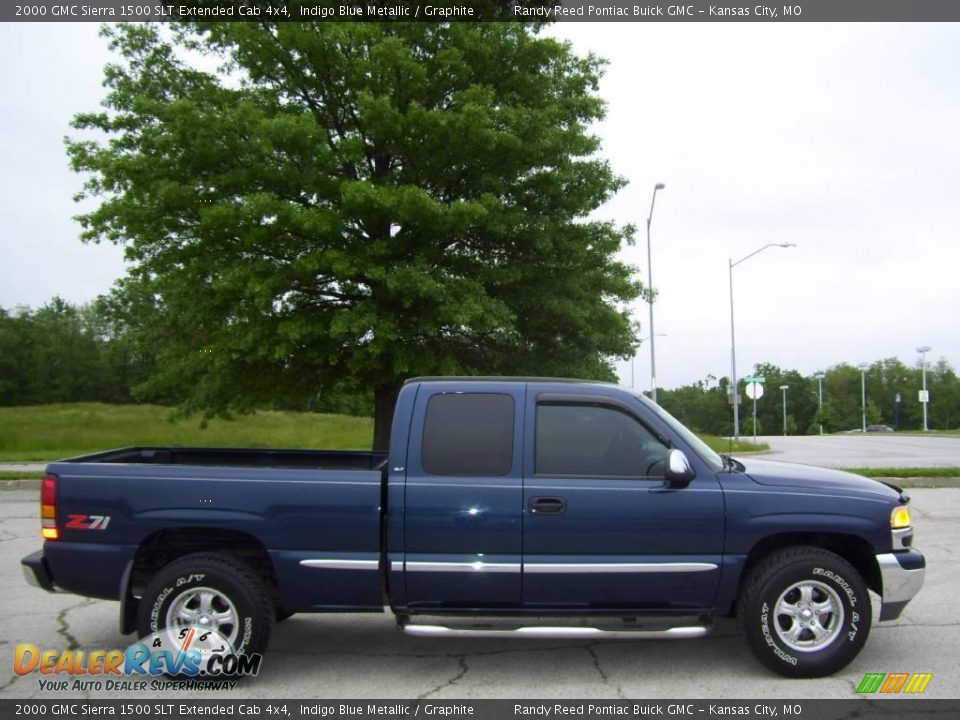 2000 GMC Sierra 1500 SLT Extended Cab 4x4 Indigo Blue Metallic / Graphite Photo #1