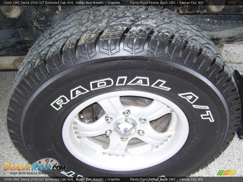 2000 GMC Sierra 1500 SLT Extended Cab 4x4 Indigo Blue Metallic / Graphite Photo #9