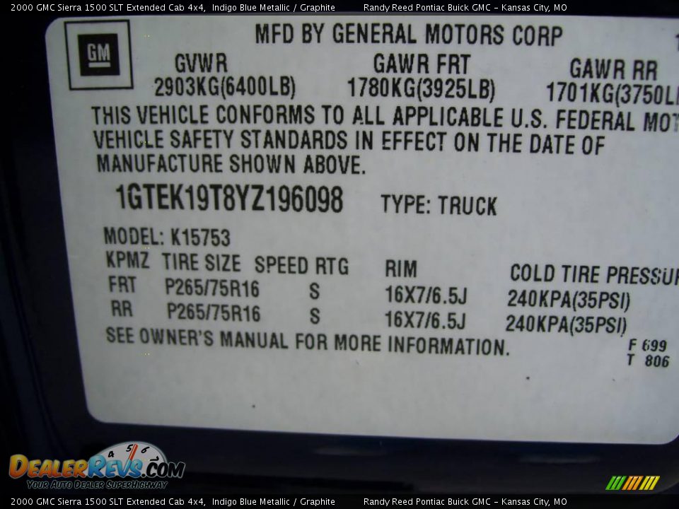 2000 GMC Sierra 1500 SLT Extended Cab 4x4 Indigo Blue Metallic / Graphite Photo #14