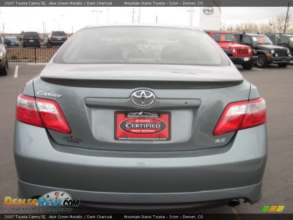 2007 Toyota Camry SE Aloe Green Metallic / Dark Charcoal Photo #3