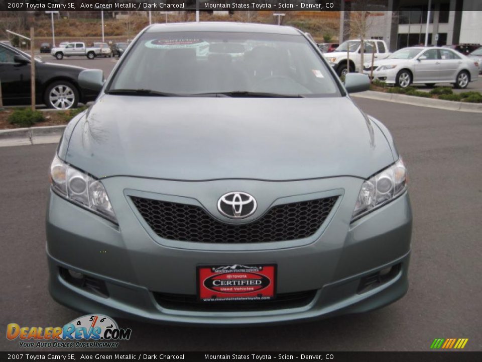 2007 Toyota Camry SE Aloe Green Metallic / Dark Charcoal Photo #6