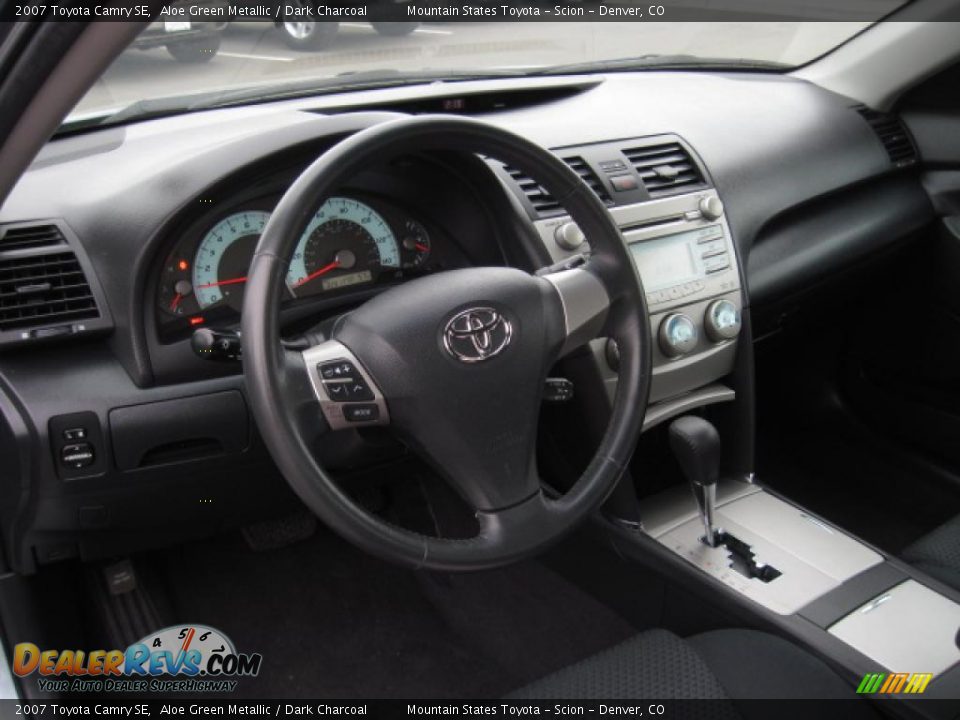 2007 Toyota Camry SE Aloe Green Metallic / Dark Charcoal Photo #14