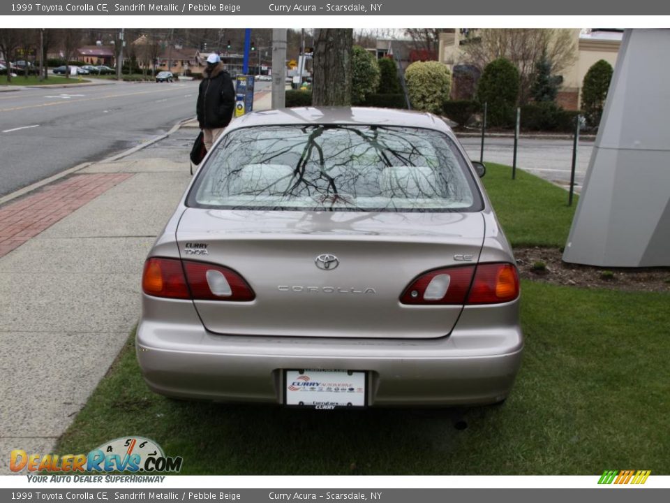 1999 Toyota Corolla CE Sandrift Metallic / Pebble Beige Photo #6