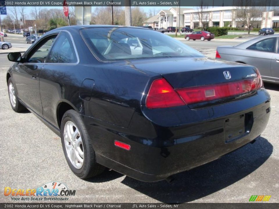 2002 Honda Accord EX V6 Coupe Nighthawk Black Pearl / Charcoal Photo #3