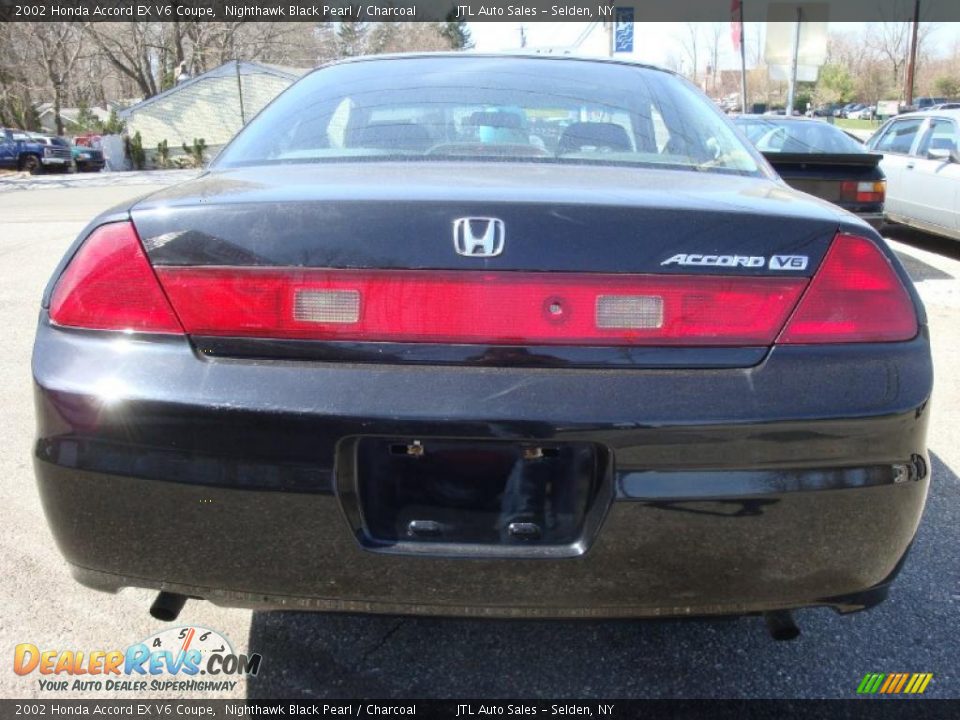 2002 Honda Accord EX V6 Coupe Nighthawk Black Pearl / Charcoal Photo #4