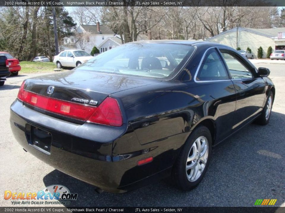 2002 Honda Accord EX V6 Coupe Nighthawk Black Pearl / Charcoal Photo #5