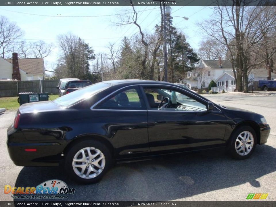 2002 Honda Accord EX V6 Coupe Nighthawk Black Pearl / Charcoal Photo #6