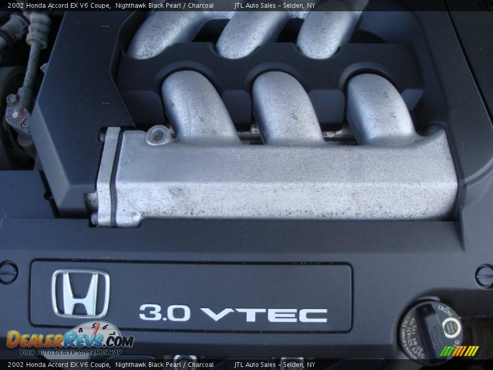 2002 Honda Accord EX V6 Coupe Nighthawk Black Pearl / Charcoal Photo #7