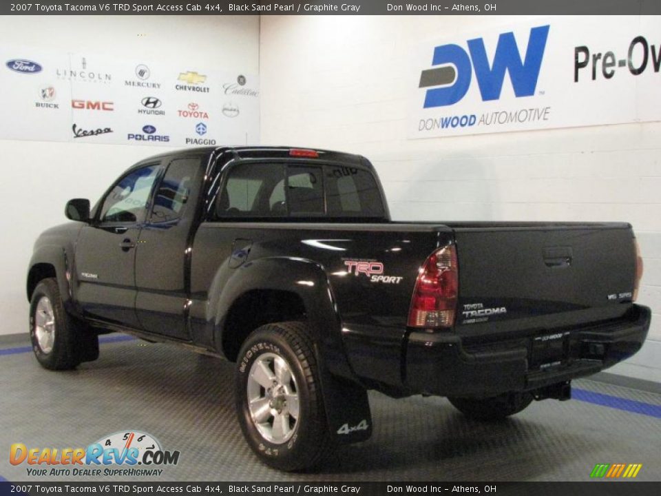 2007 Toyota Tacoma V6 TRD Sport Access Cab 4x4 Black Sand Pearl / Graphite Gray Photo #3