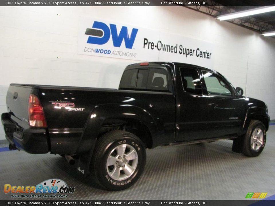 2007 Toyota Tacoma V6 TRD Sport Access Cab 4x4 Black Sand Pearl / Graphite Gray Photo #4