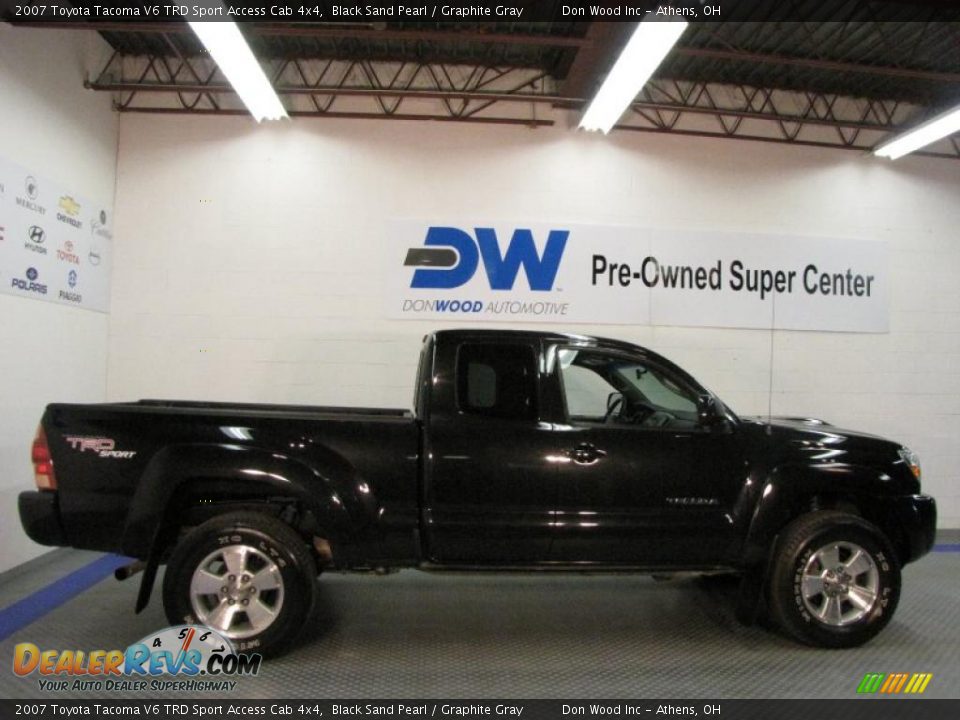 2007 Toyota Tacoma V6 TRD Sport Access Cab 4x4 Black Sand Pearl / Graphite Gray Photo #6