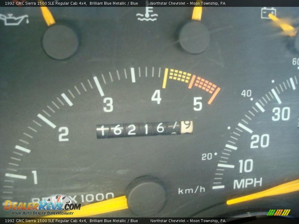 1992 GMC Sierra 1500 SLE Regular Cab 4x4 Brilliant Blue Metallic / Blue Photo #15