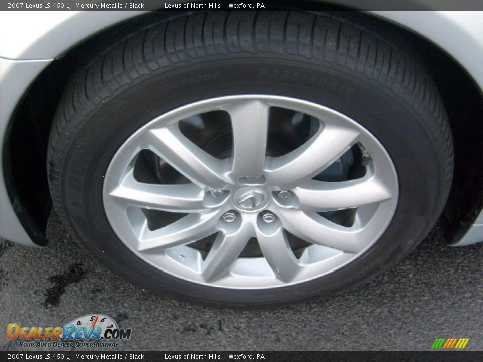 2007 Lexus LS 460 L Mercury Metallic / Black Photo #8