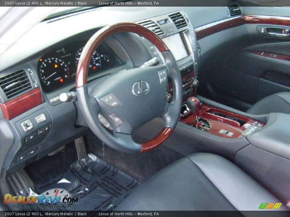2007 Lexus LS 460 L Mercury Metallic / Black Photo #10