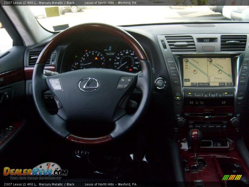 2007 Lexus LS 460 L Mercury Metallic / Black Photo #16