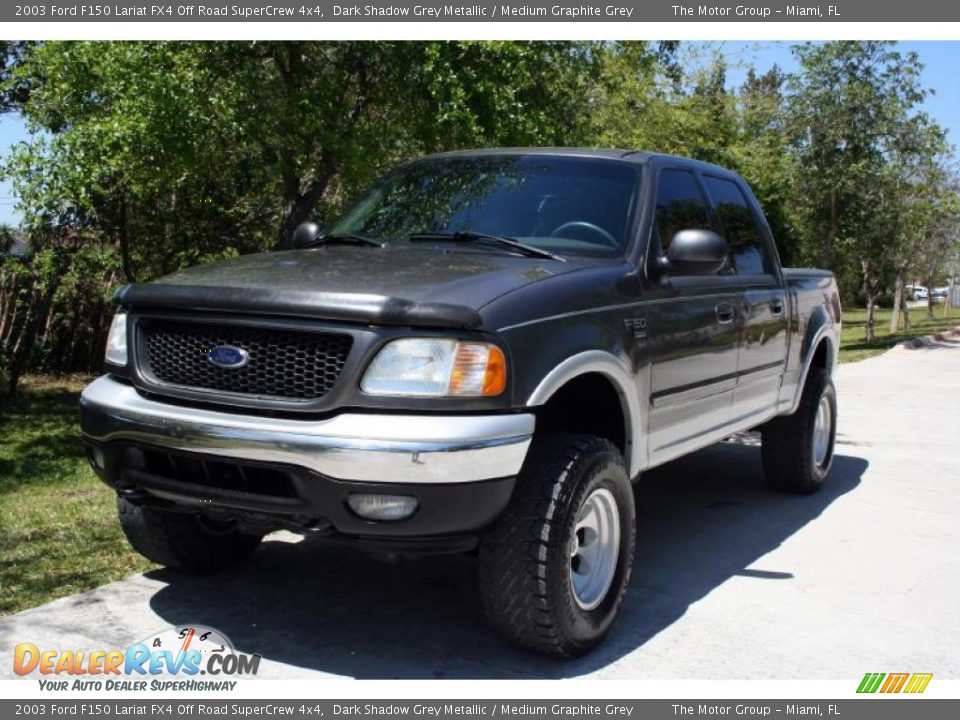 2003 Ford F150 Lariat FX4 Off Road SuperCrew 4x4 Dark Shadow Grey Metallic / Medium Graphite Grey Photo #1