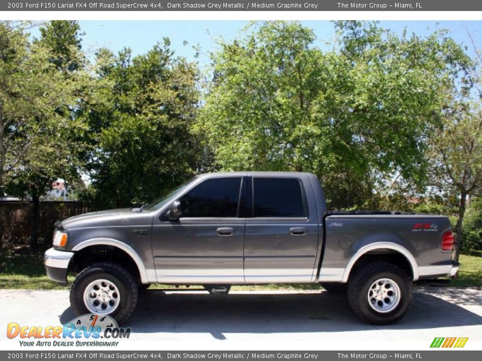 2003 Ford F150 Lariat FX4 Off Road SuperCrew 4x4 Dark Shadow Grey Metallic / Medium Graphite Grey Photo #3