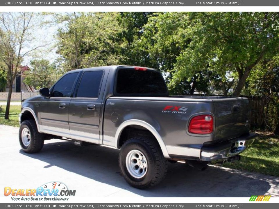 2003 Ford F150 Lariat FX4 Off Road SuperCrew 4x4 Dark Shadow Grey Metallic / Medium Graphite Grey Photo #5