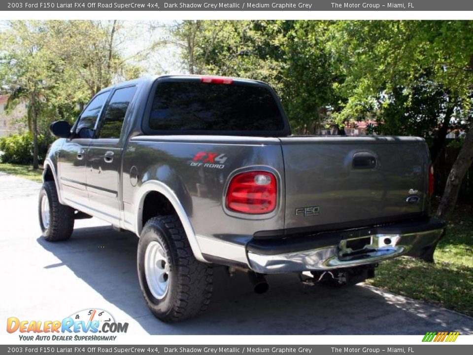 2003 Ford F150 Lariat FX4 Off Road SuperCrew 4x4 Dark Shadow Grey Metallic / Medium Graphite Grey Photo #6