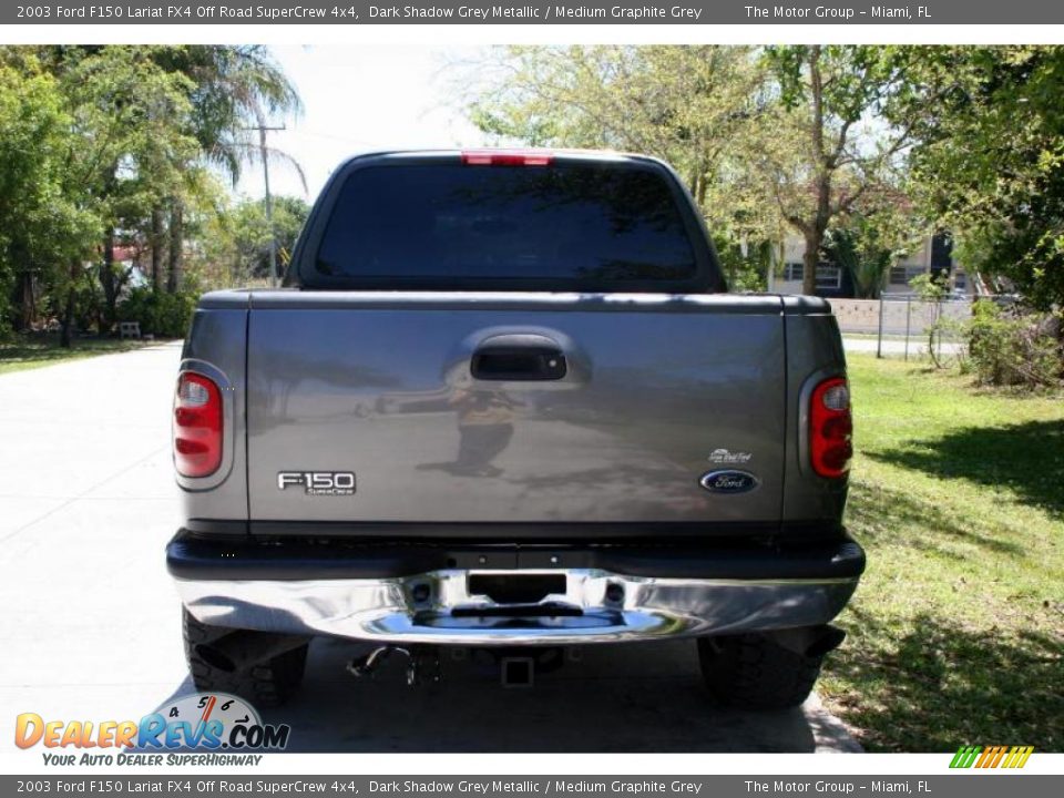 2003 Ford F150 Lariat FX4 Off Road SuperCrew 4x4 Dark Shadow Grey Metallic / Medium Graphite Grey Photo #8
