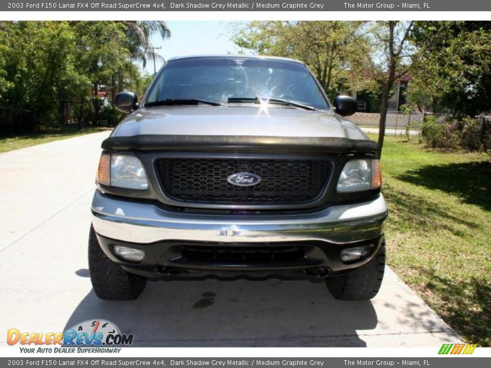 2003 Ford F150 Lariat FX4 Off Road SuperCrew 4x4 Dark Shadow Grey Metallic / Medium Graphite Grey Photo #16