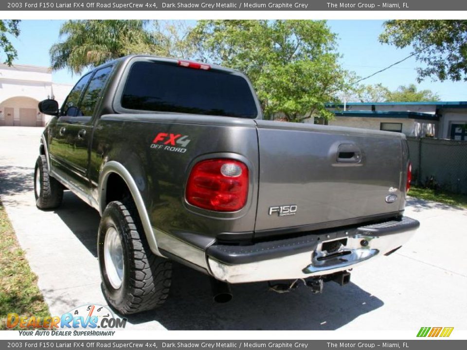 2003 Ford F150 Lariat FX4 Off Road SuperCrew 4x4 Dark Shadow Grey Metallic / Medium Graphite Grey Photo #19