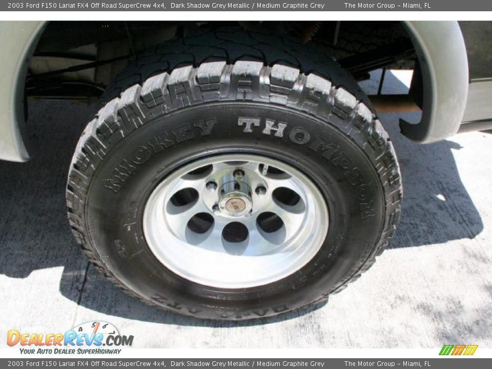 2003 Ford F150 Lariat FX4 Off Road SuperCrew 4x4 Dark Shadow Grey Metallic / Medium Graphite Grey Photo #29
