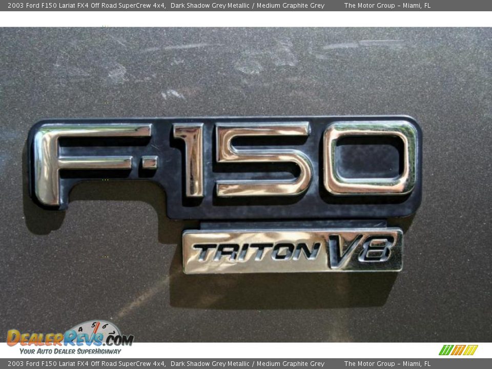 2003 Ford F150 Lariat FX4 Off Road SuperCrew 4x4 Dark Shadow Grey Metallic / Medium Graphite Grey Photo #31